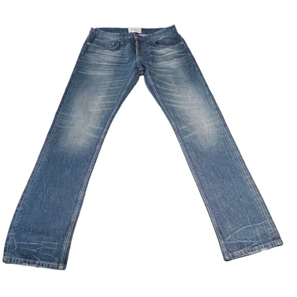 SANDRO Droit Men Jeans Straight Jeans Cotton Button Fly Designer 30 x 33 EUC - Picture 3 of 12